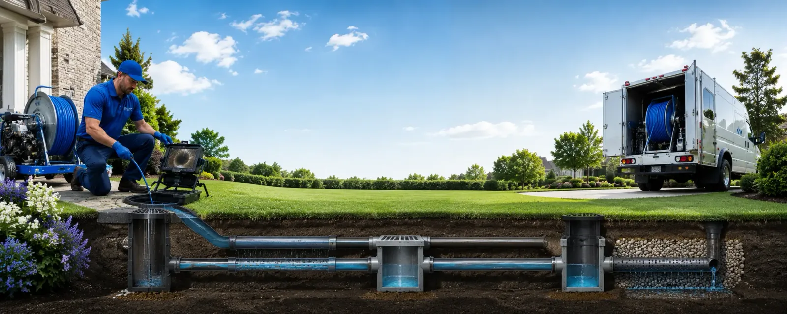 Outdoor drain cleaning information for New Brockton, AL
